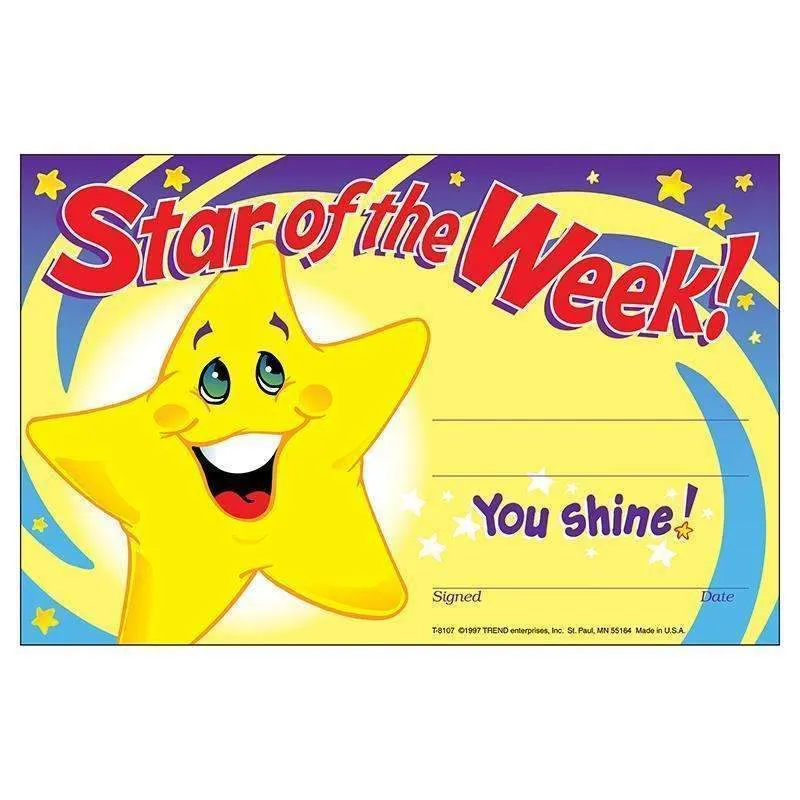 (12 Pk) Awards Star Of The Week