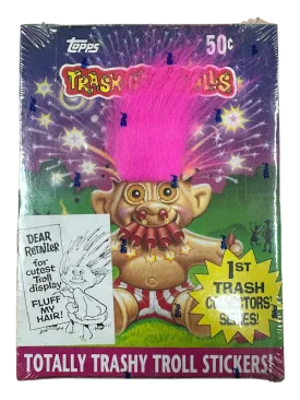 1992 TOPPS TRASH CAN TROLLS STICKERS SERIES 1 PINK HAIR (FACTORY SEALED)