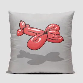 747 Twisting Party Balloon - Throw Pillow