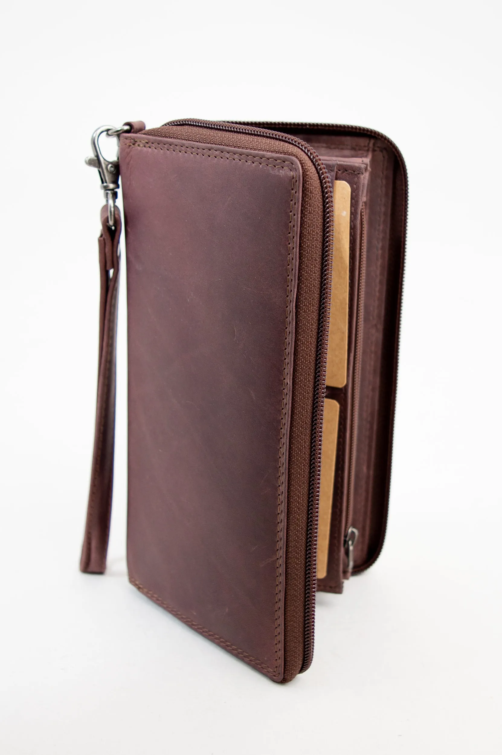 Adrian Klis 195 Wallet, Brown, Buffalo Leather