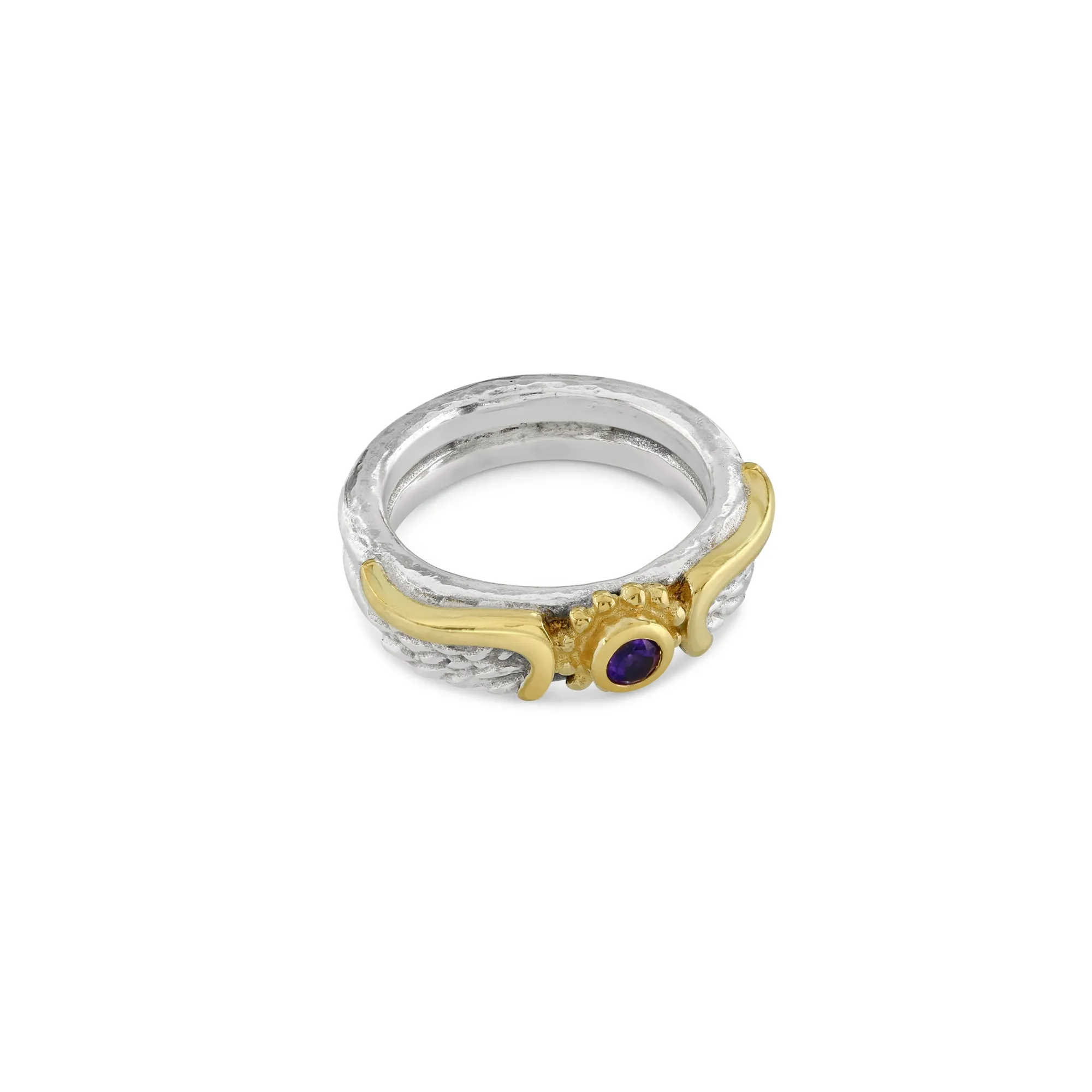 Amethyst Venetian Wing Ring