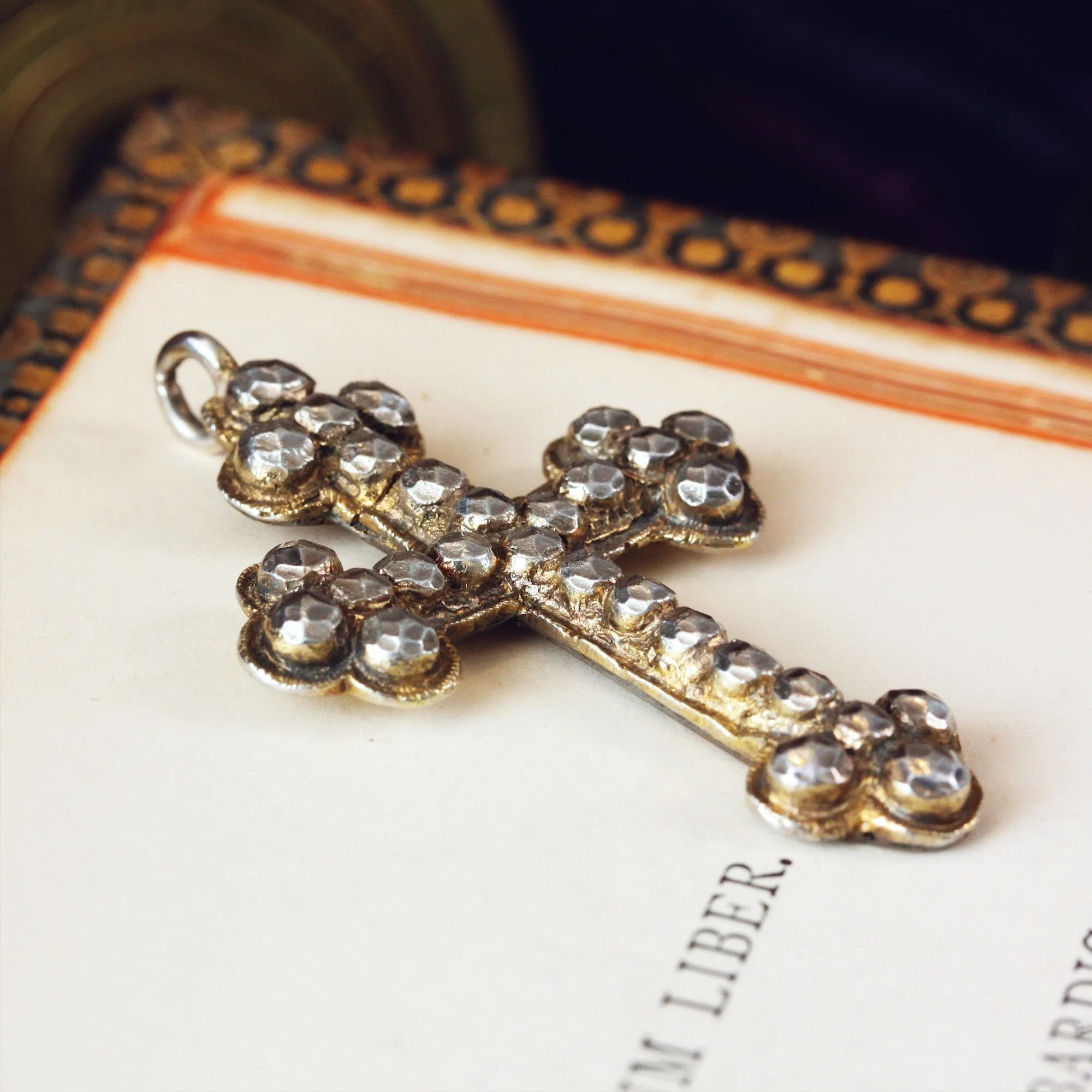 Antique Victorian Era Silver 'Nailed' Cross