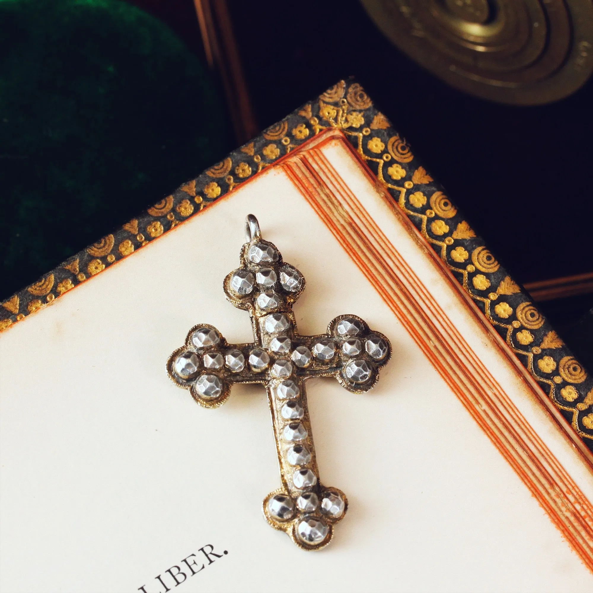 Antique Victorian Era Silver 'Nailed' Cross