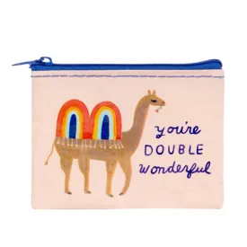 BLUE Q CHANGE PURSE DOUBLE WONDERFUL