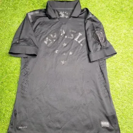 Limited Edition 2013-2014 Brazil Blackout Player Issue Soccer Jersey - Size L - SKU# 534159-010