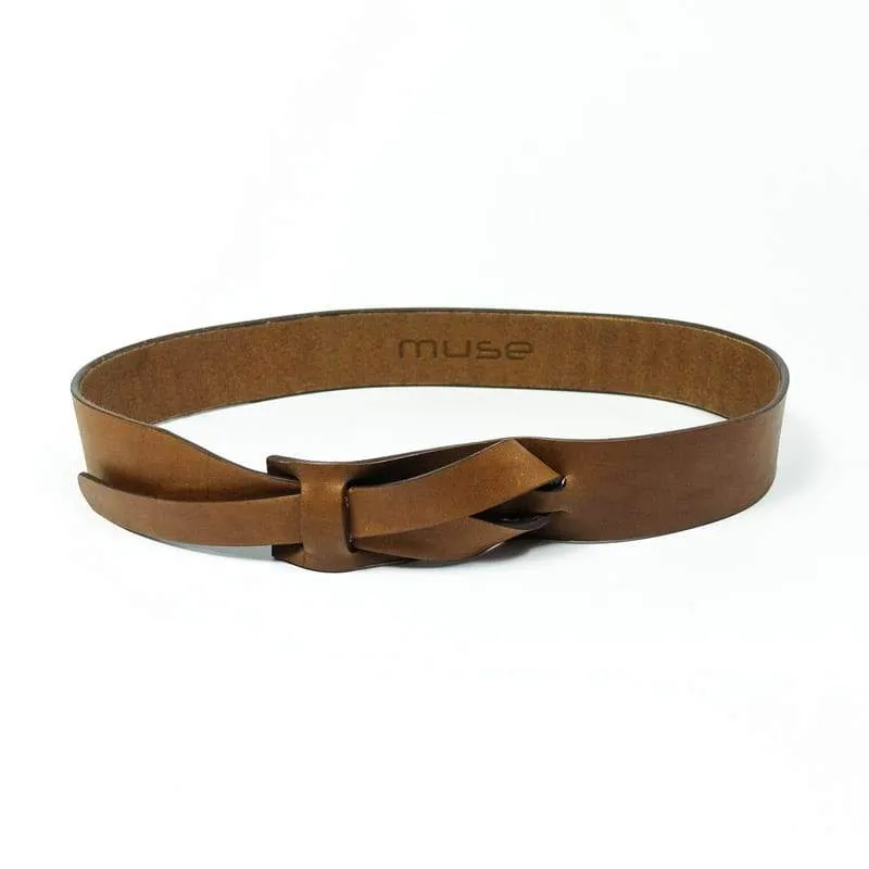 Buckleless Leather Belt - 1.5"