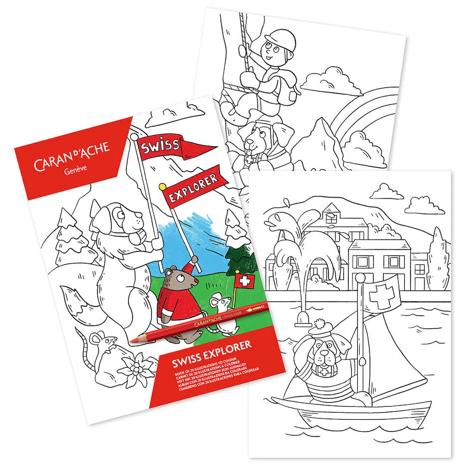 Caran d'Ache Swisscolor Explorer Colouring Book A5