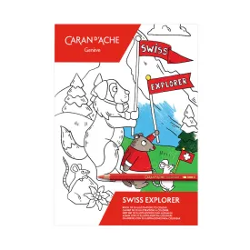 Caran d'Ache Swisscolor Explorer Colouring Book A5