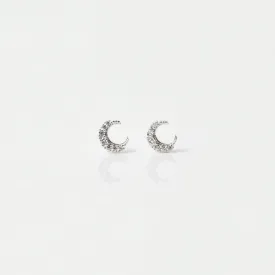 Celestial Moon Stud Earrings