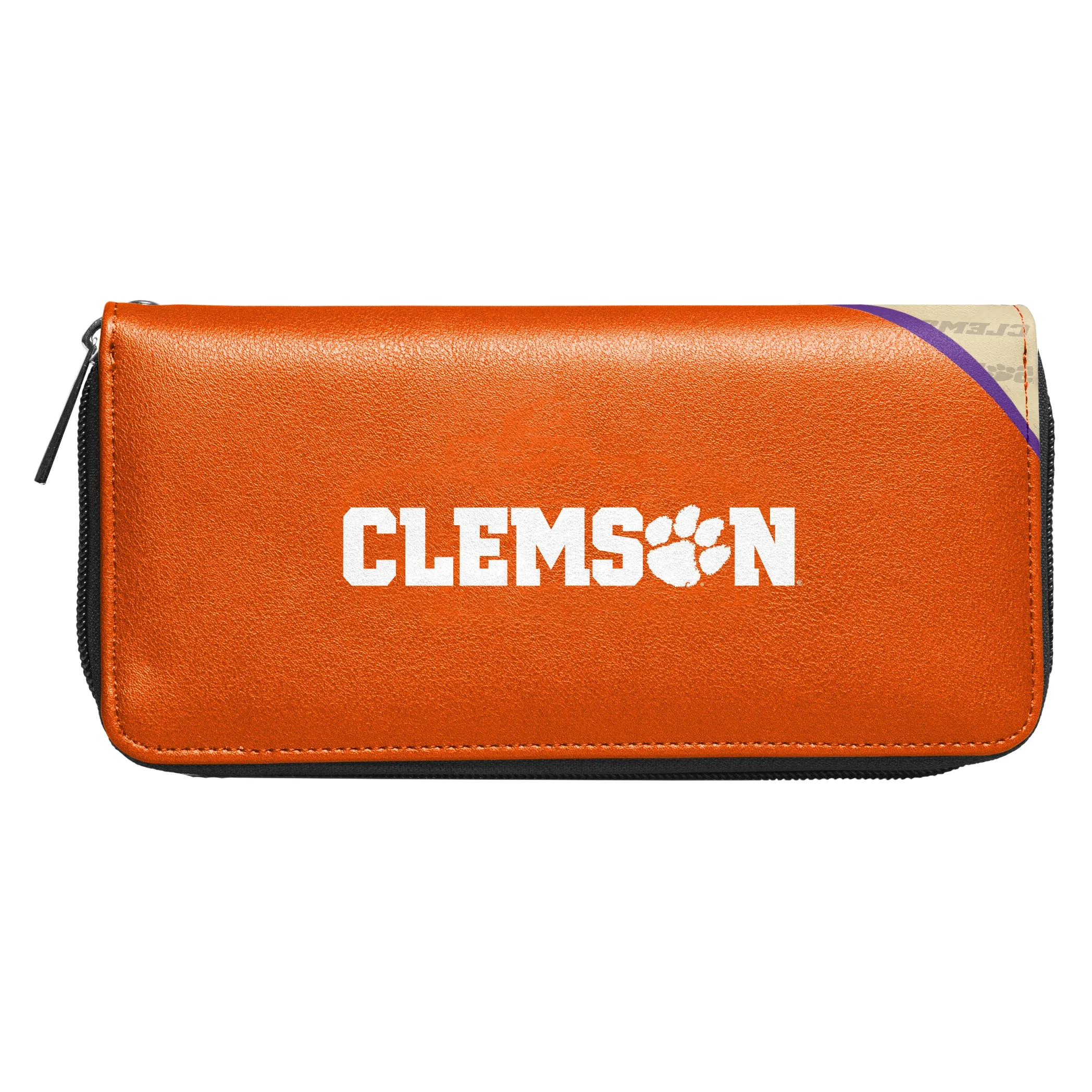 Clemson University Curve Zip Organizer Wallet