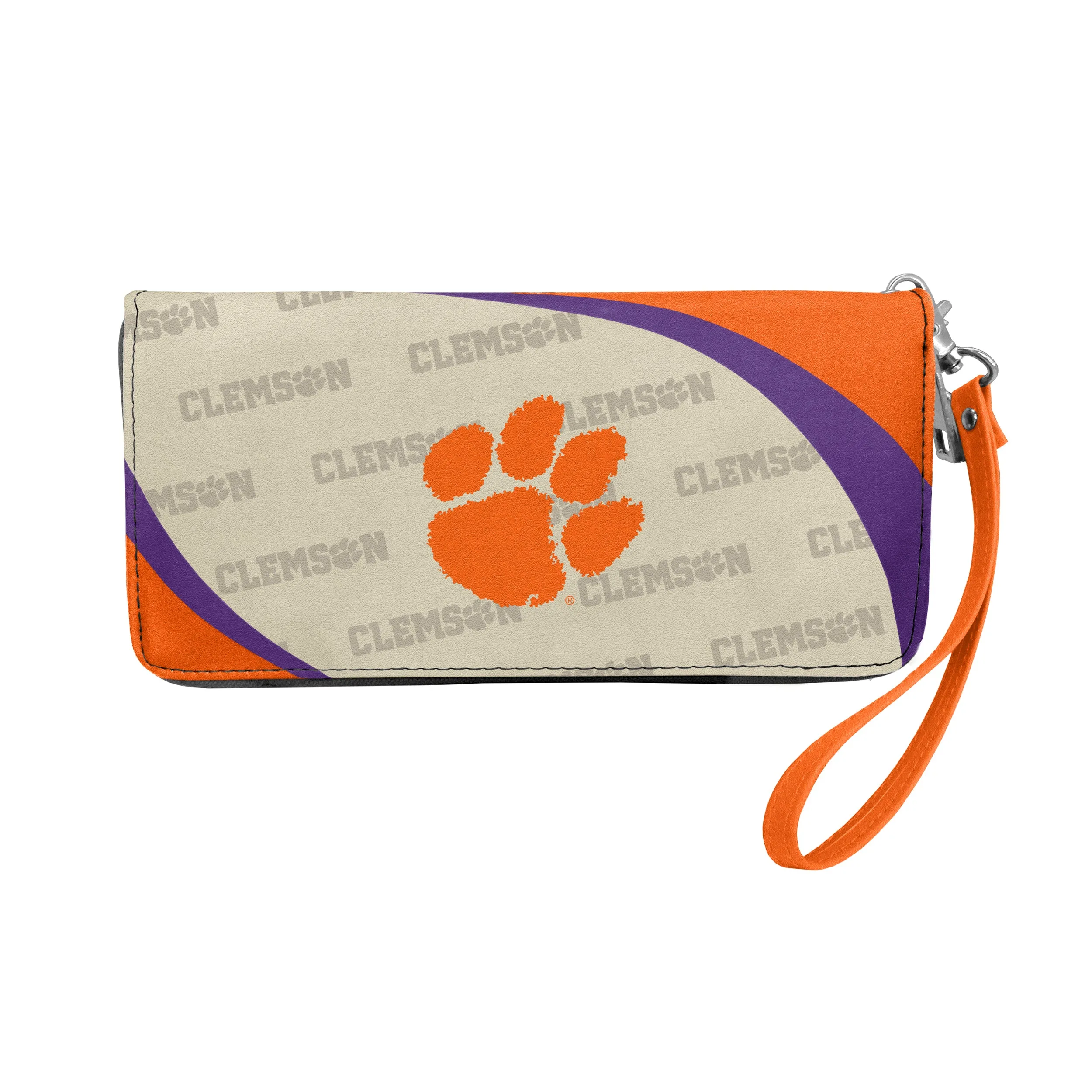 Clemson University Curve Zip Organizer Wallet