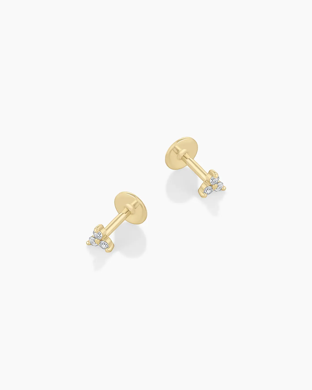 Diamond Bali Flat Back Studs