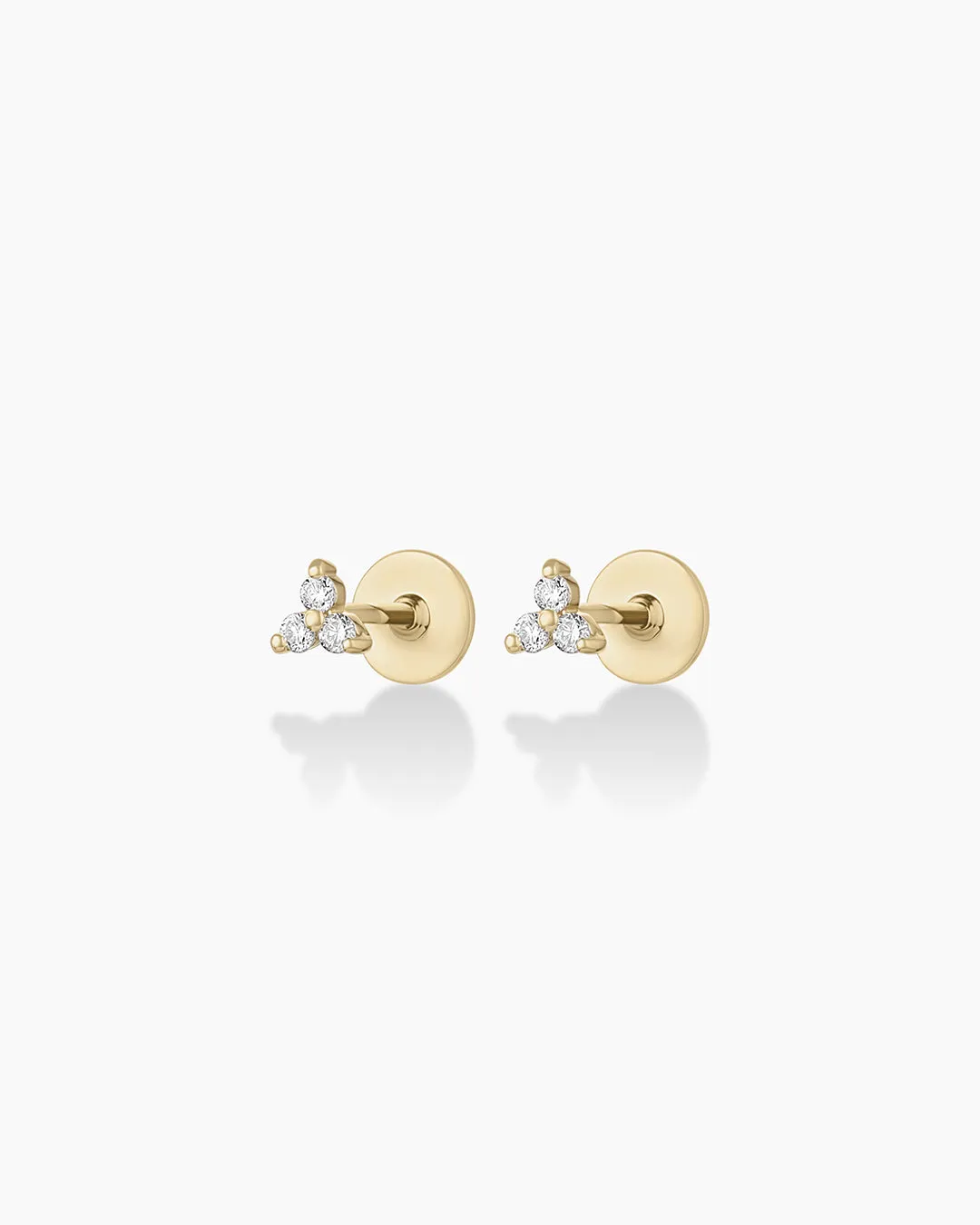 Diamond Bali Flat Back Studs