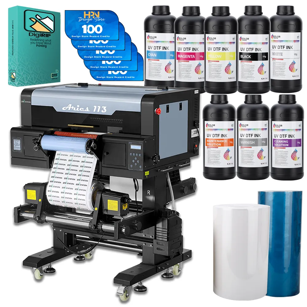 Sure! Heres an optimized English title for the product:

High-Performance Aries 113 UV DTF Printer Bundle