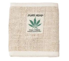 Eco-Friendly Card Holder, Unbleached Hemp Wallet, Convenient Cash Carrier