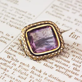 Georgian Amethyst Lace Pin