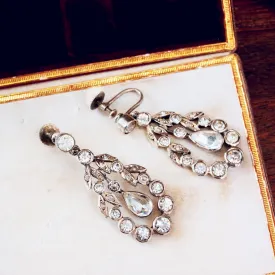 Gorgeous Georgian Style 1950's Paste Earrings