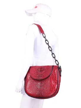 Happy Bag - Burgundy Vegan Alligator