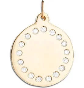 Large Eternity Disk Charm Pave Diamonds