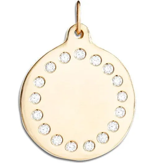 Large Eternity Disk Charm Pave Diamonds