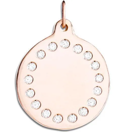 Large Eternity Disk Charm Pave Diamonds