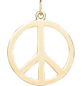 Large Peace Sign Cutout Charm