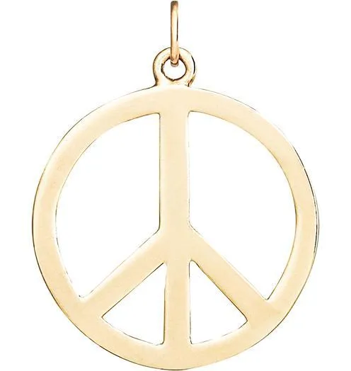 Large Peace Sign Cutout Charm