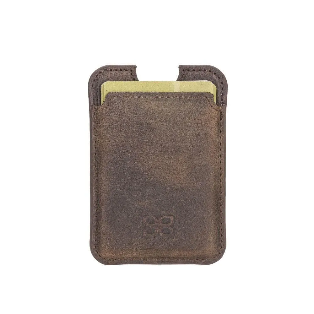 Maggy Magnetic Detachable Leather Card Holder for Back Covers