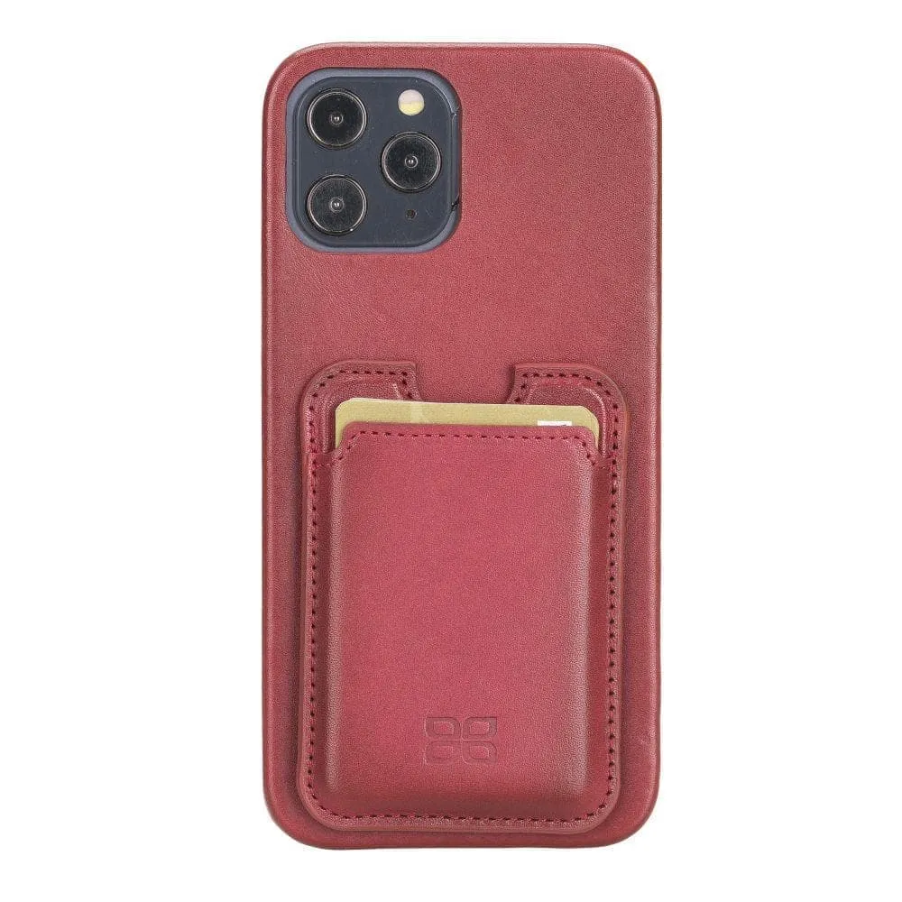 Maggy Magnetic Detachable Leather Card Holder for Back Covers