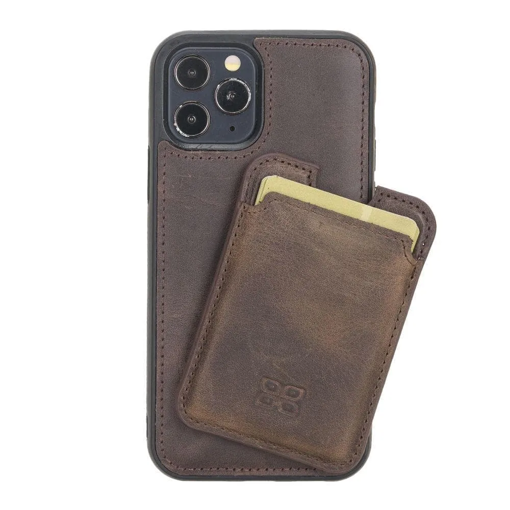 Maggy Magnetic Detachable Leather Card Holder for Back Covers