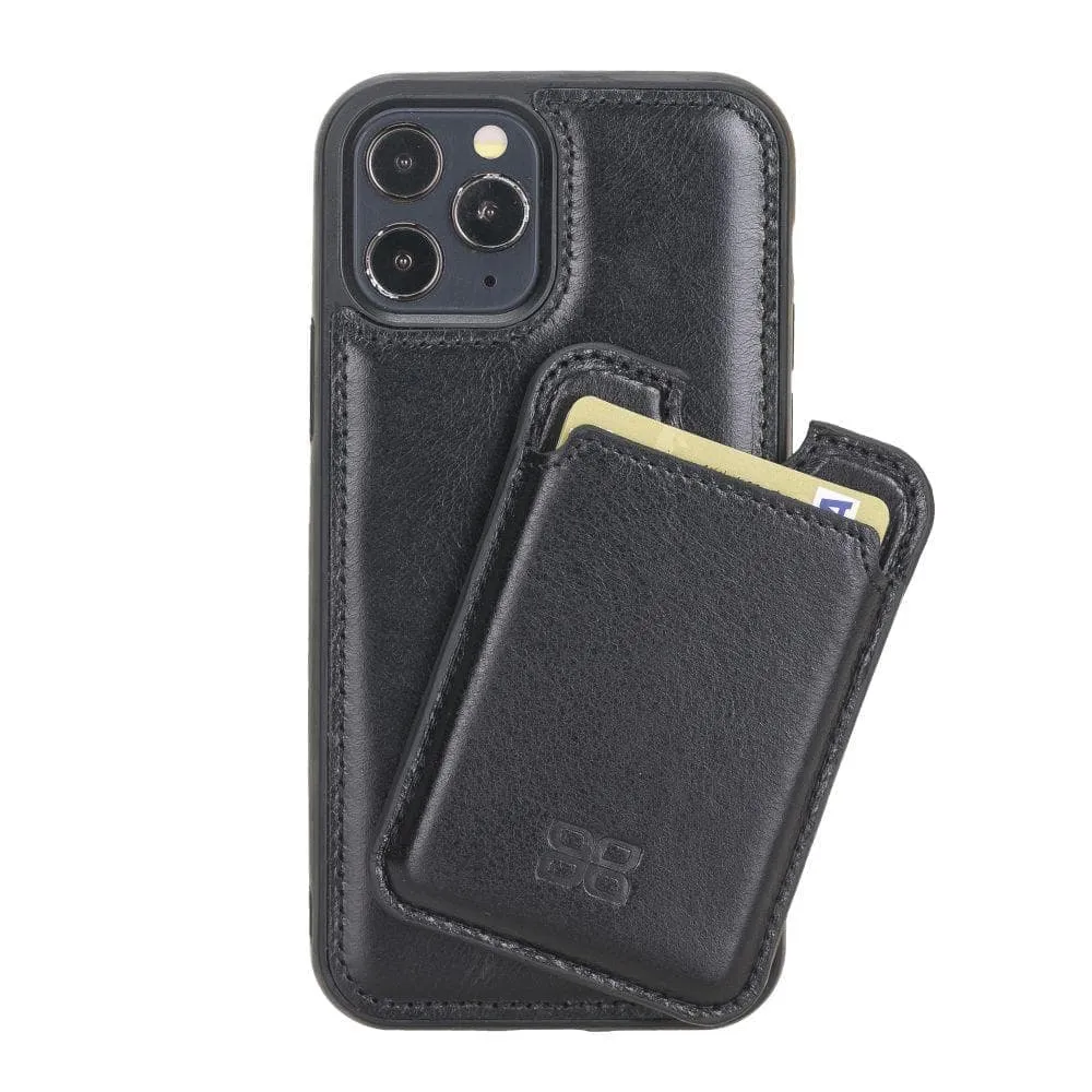 Maggy Magnetic Detachable Leather Card Holder for Back Covers