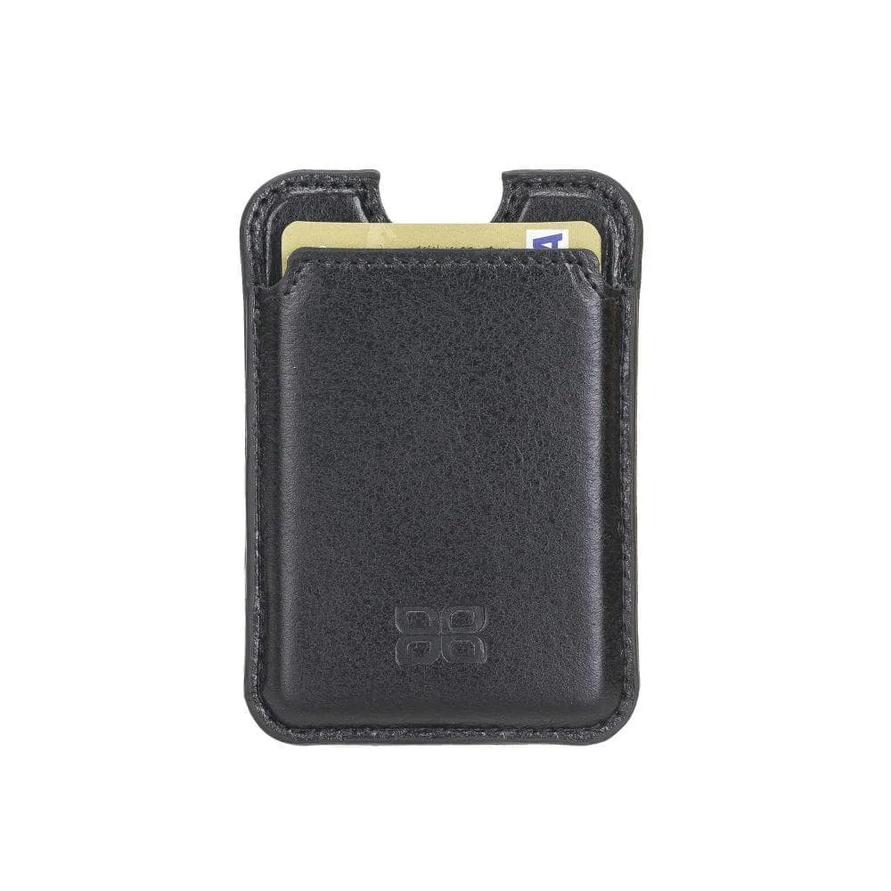 Maggy Magnetic Detachable Leather Card Holder for Back Covers