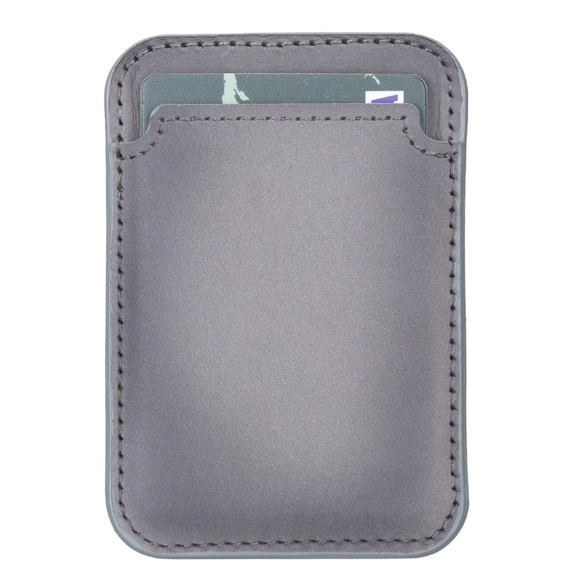 Maggy Magnetic Detachable Leather Card Holder for Back Covers