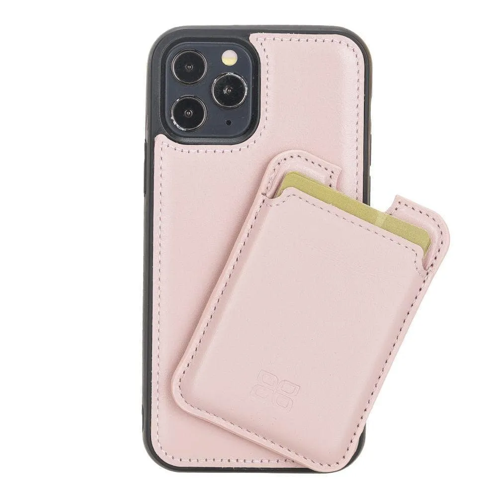 Maggy Magnetic Detachable Leather Card Holder for Back Covers