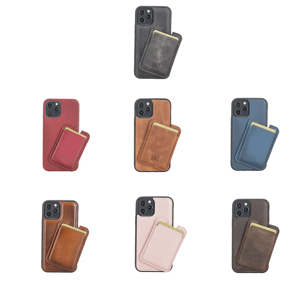 Maggy Magnetic Detachable Leather Card Holder for Back Covers