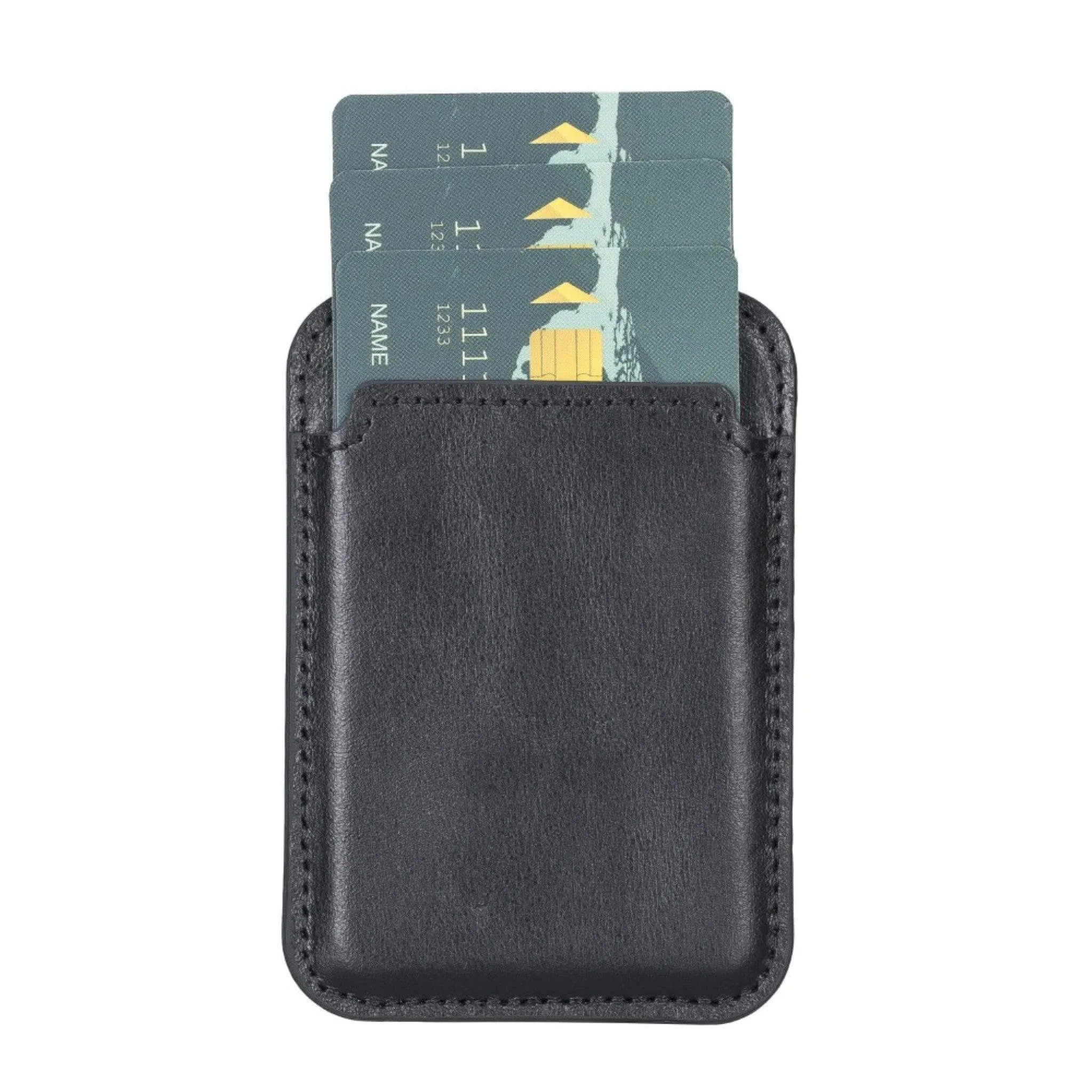 Maggy Magnetic Detachable Leather Card Holder for Back Covers