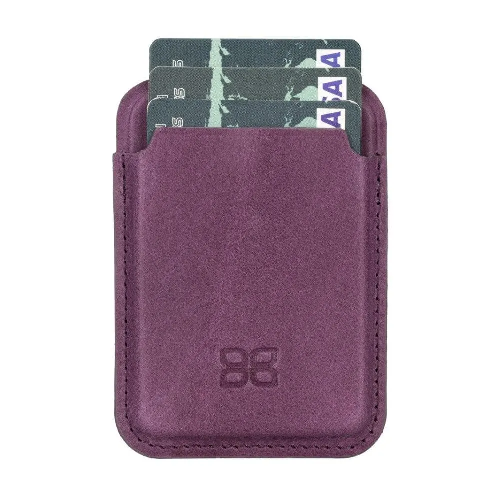 Maggy Magnetic Detachable Leather Card Holder for Back Covers