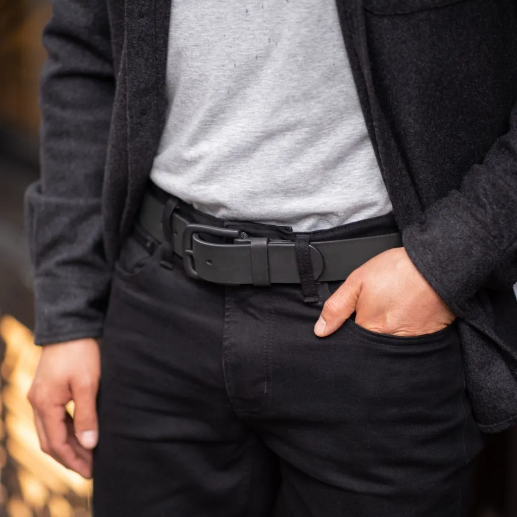 Men's Heritage Leather Belt | Black Matte