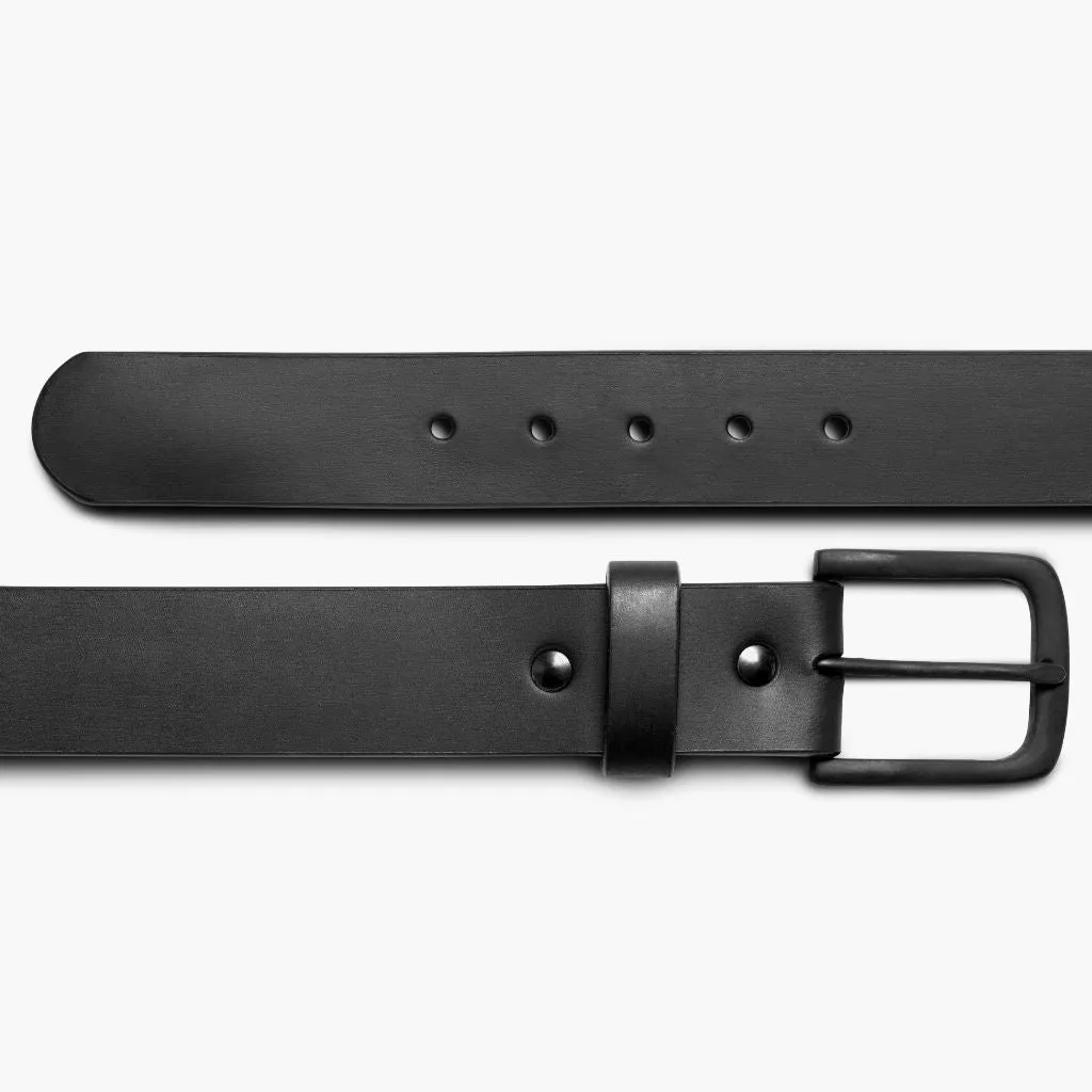 Men's Heritage Leather Belt | Black Matte