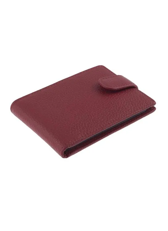 Men's Pebble Grain Leather Card Holder with RFID Blocking and Tab