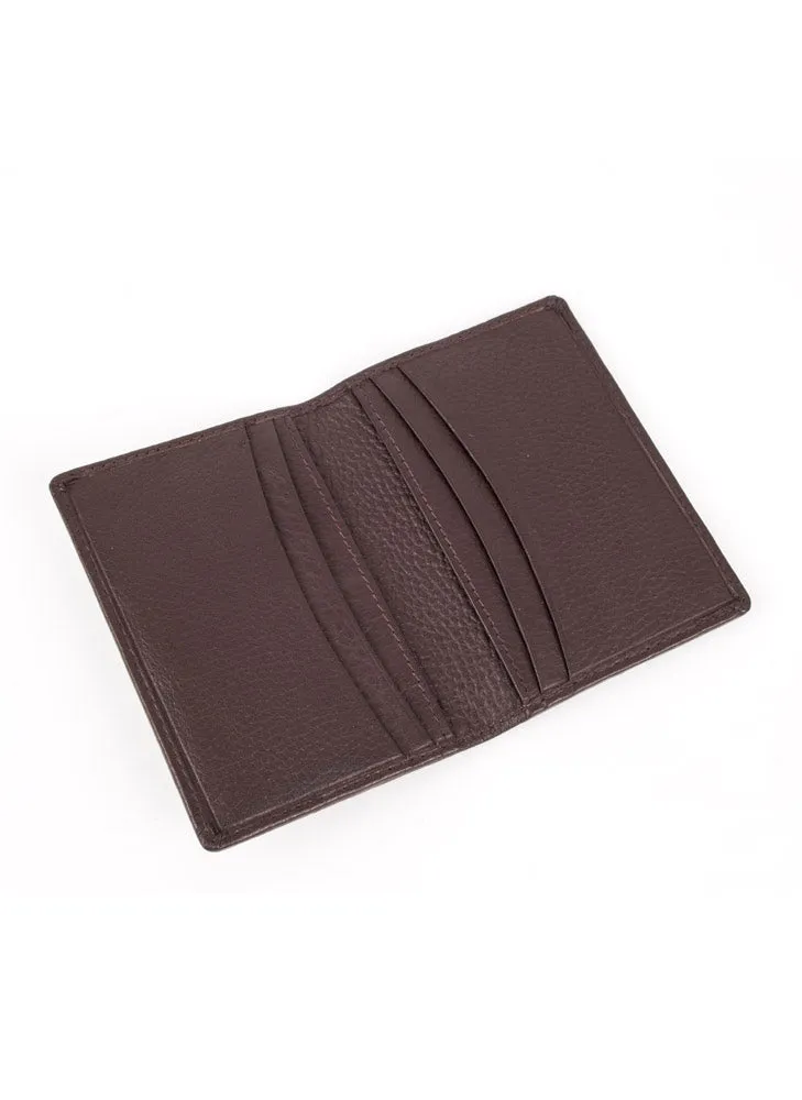 Men's Pebble Grain Leather Card Holder with RFID Blocking