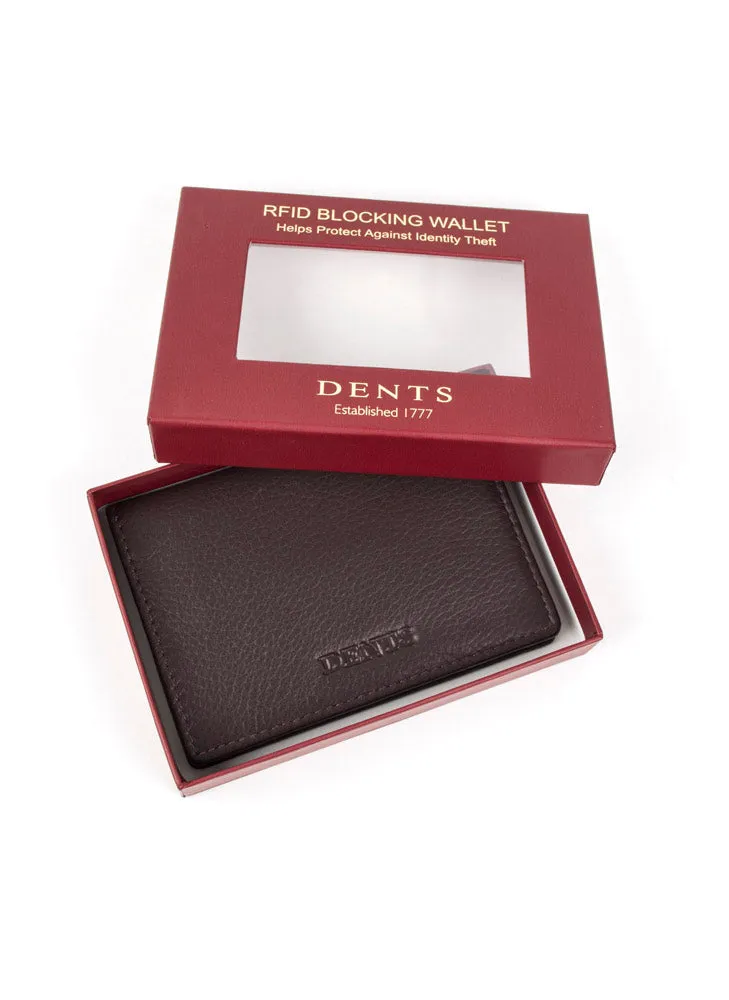 Men's Pebble Grain Leather Card Holder with RFID Blocking