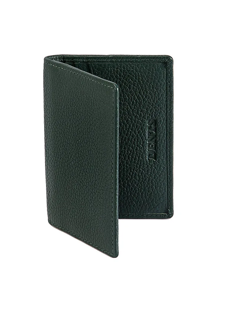 Men's Pebble Grain Leather Card Holder with RFID Blocking