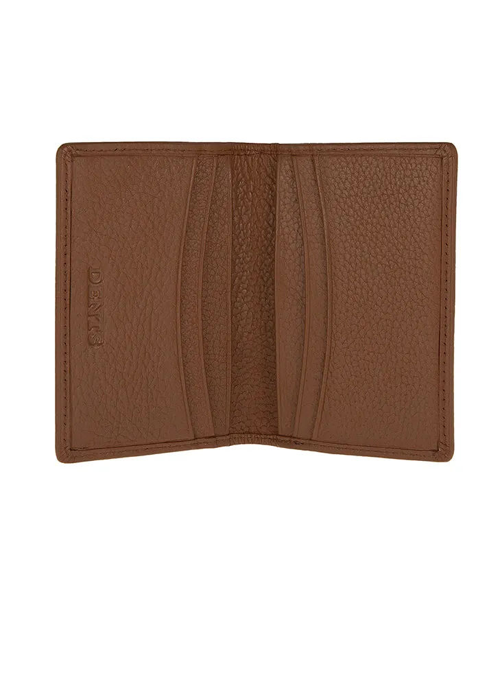 Men's Pebble Grain Leather Card Holder with RFID Blocking