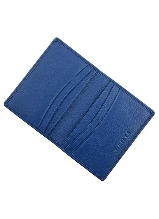 Men's Pebble Grain Leather Card Holder with RFID Blocking