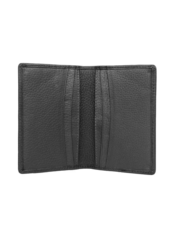 Men's Pebble Grain Leather Card Holder with RFID Blocking