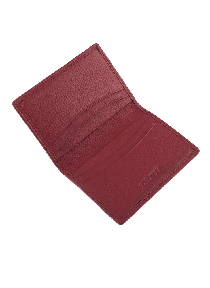 Men's Pebble Grain Leather Card Holder with RFID Blocking