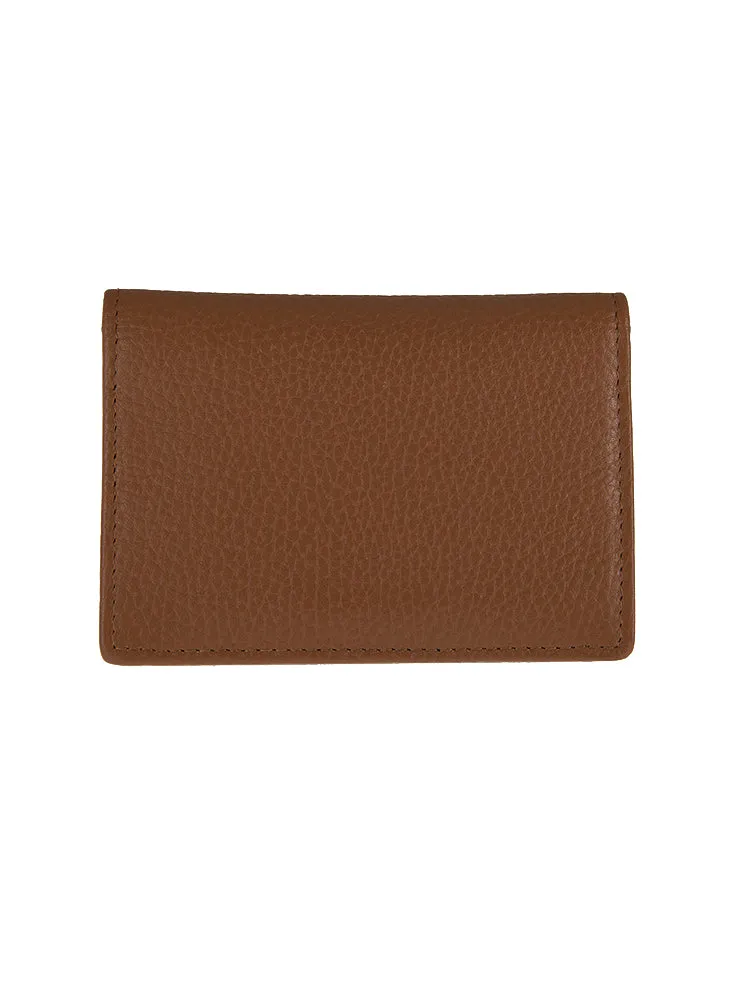 Men's Pebble Grain Leather Card Holder with RFID Blocking