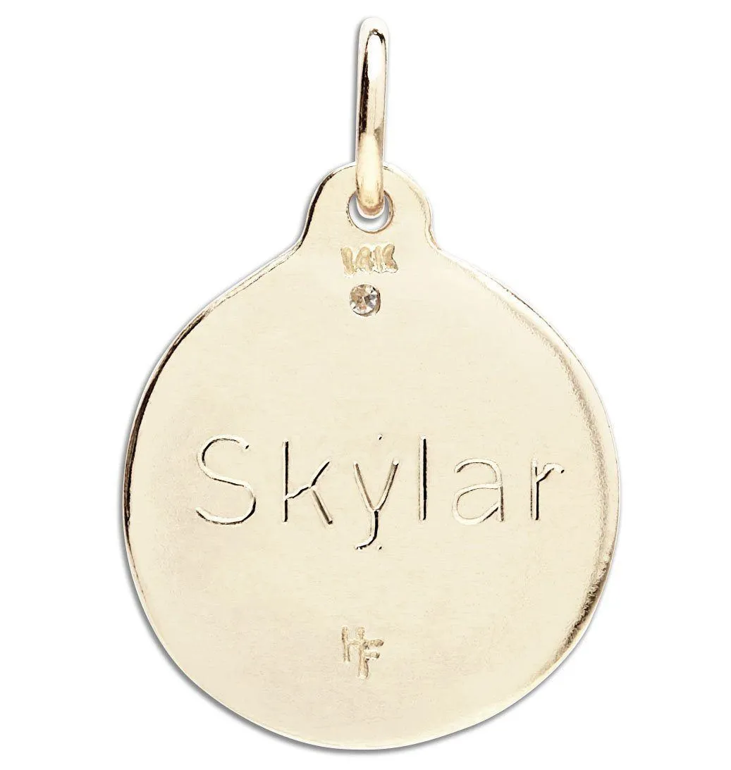 **Elegant Joy Disk Charm - Inspirational Jewelry for a Positive Vibe**