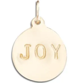 **Elegant Joy Disk Charm - Inspirational Jewelry for a Positive Vibe**